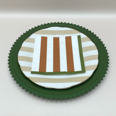 BROWN STRIPED PAPER NAPKINS... 2