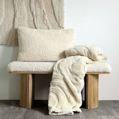 TAPIS ONDULATION 170 X 240 CM BEIGE 2