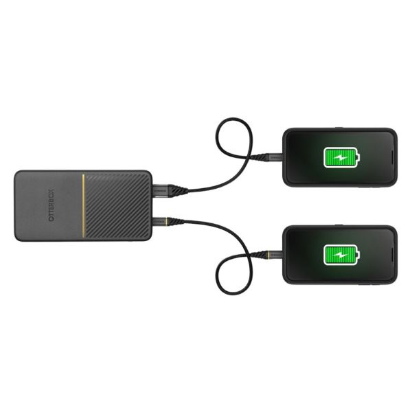 BATTERIE EXTERNE 10 000 MAH USB-A & USB-C NOIR