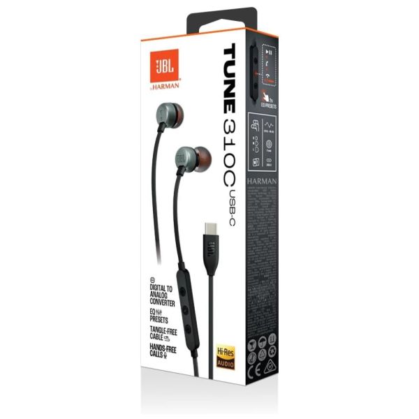 ECOUTEURS TUNE 310C FILAIRES HI-RES USB-C NOIR