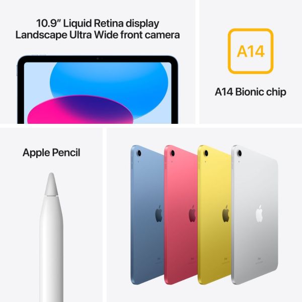 IPAD 10,9'' 64 GO WIFI ARGENT SANS CHARGEUR