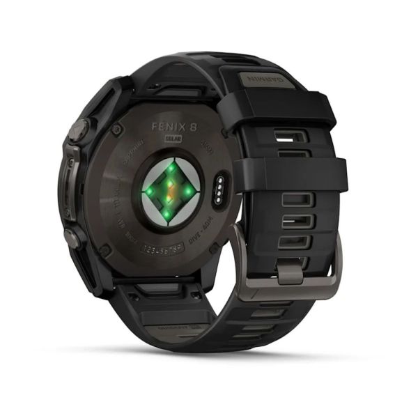 MONTRE CONNECTEE FENIX 8 SOLAIRE 51MM CARBONE NOIR ET GRIS