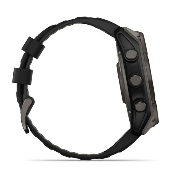 MONTRE CONNECTEE FENIX 8 SOLAIRE 51MM CARBONE NOIR ET GRIS