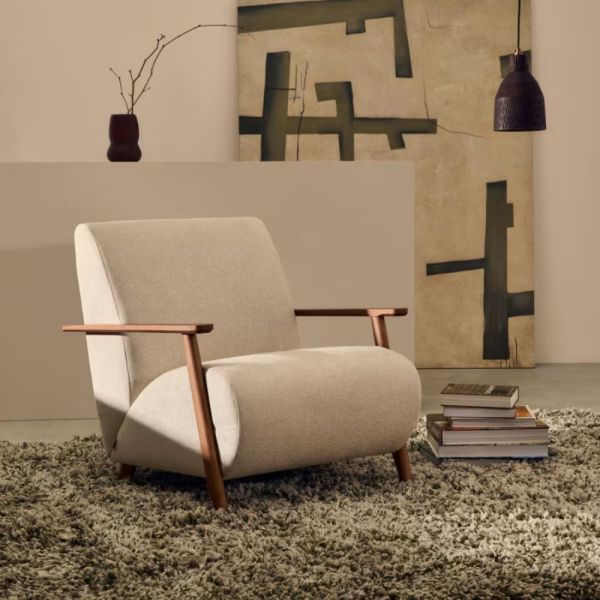 FAUTEUIL MEGHAN CHENILLE PERLE FINITION NOYER