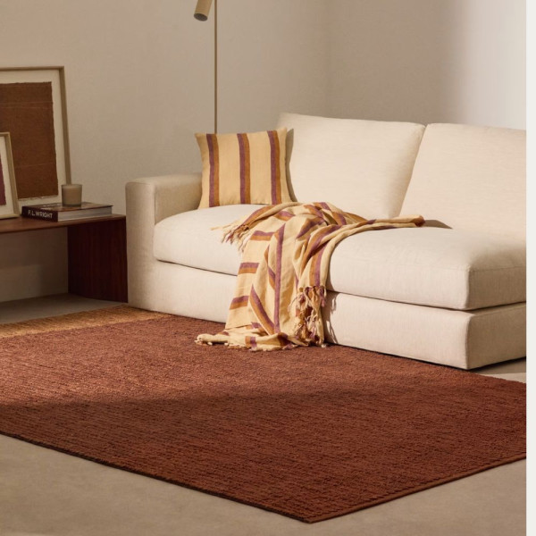TAPIS MANDI 200 X 300 CM JUTE TERRACOTTA
