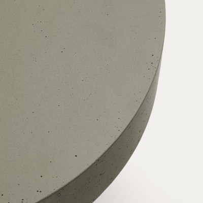 TABLE BASSE RONDE AIGUABLAVA 90 CM EN CIMENT VERT - 2 COLIS 2