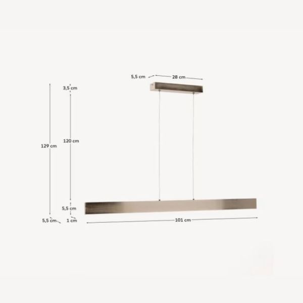 PLAFONNIER BOANELLA ALUMINIUM FINITION BROSSE