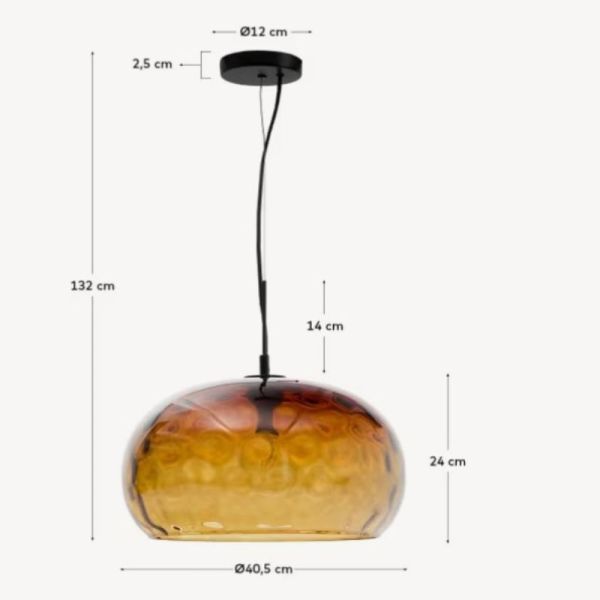 PLAFONNIER BALMA 40 CM EN VERRE