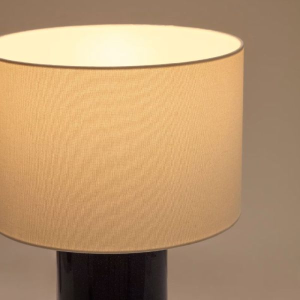 LAMPE DE TABLE TONERIC CERAMIQUE BLEU COTON