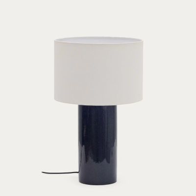 LAMPE DE TABLE TONERIC VERAMIQUE BLEU COTON