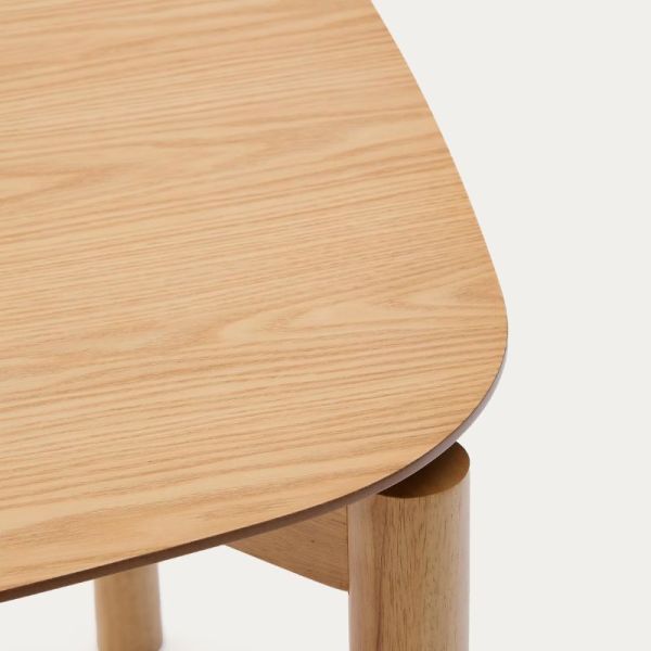 TABLE CARREE INDARA 160 CM X 190 CMFINITION CHENE NATUREL