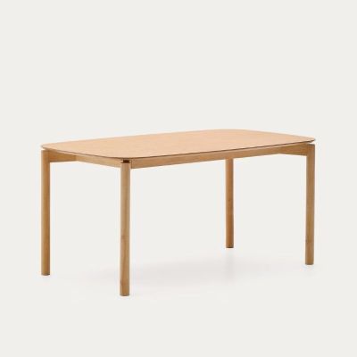 TABLE CARREE INDARA 160 CM X 190 CMFINITION CHENE NATUREL