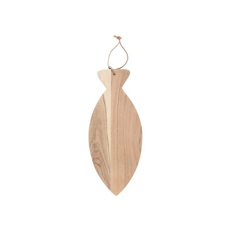 CUTTING BOARD WITH LEATHER CORD ACCACIA WOOD