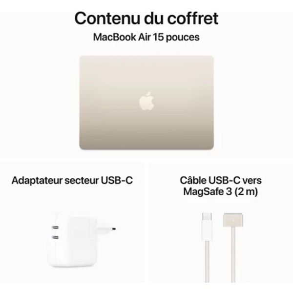 MACBOOK AIR 15 M4 CPU10/ GP U8 16 GB 512 GB SSD STELLAR LIGHT 2025