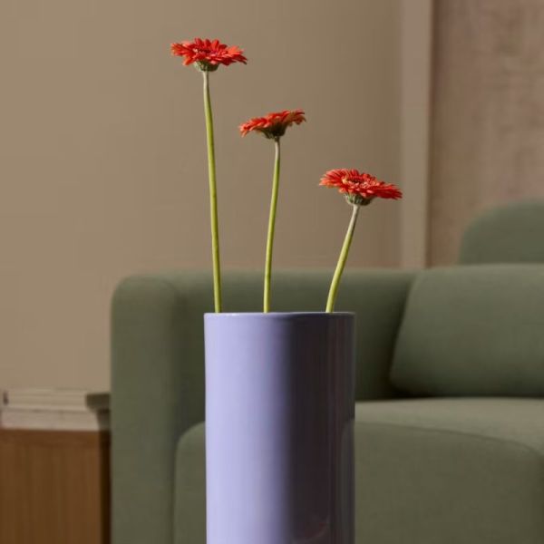 VASE ELOVA 30 CM CERAMIQUE BLEUE