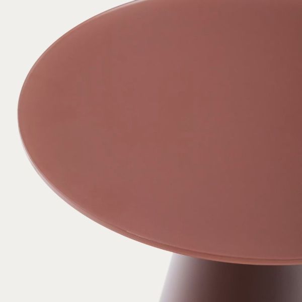 TABLE D APPOINT WILSHIRE 50CM VERRE TREMPEMETALTERRACOTTA - 2 COL