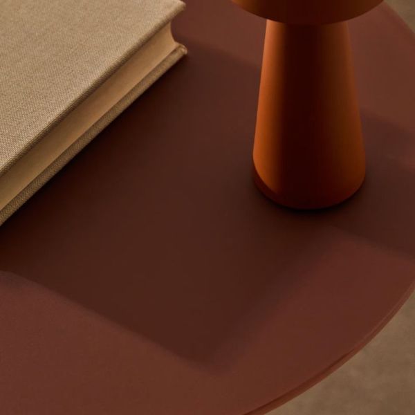 TABLE D APPOINT WILSHIRE 50CM VERRE TREMPEMETALTERRACOTTA - 2 COL