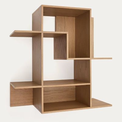 ETAGERE MODULABLE INA 80 CM X 80 CM BOIS FINITION CHENE - 1 COLIS