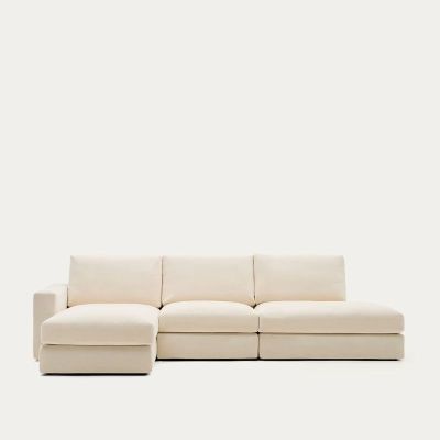 CANAPE 5PLDEHOUSSABLE ALEA CHENILLE 340 CM CHENILLE ECRUE