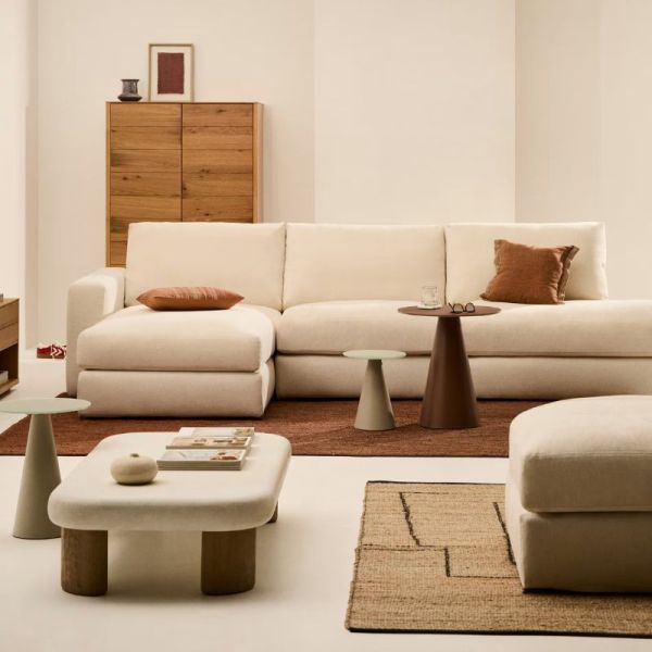 CANAPE 5PLDEHOUSSABLE ALEA CHENILLE 340 CM CHENILLE ECRUE