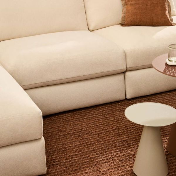 CANAPE 5PLDEHOUSSABLE ALEA CHENILLE 340 CM CHENILLE ECRUE