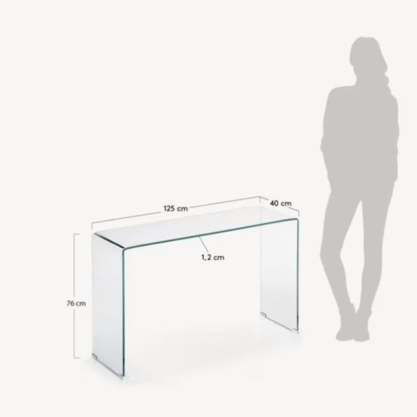 BURANO GLASS CONSOLE 125 X 78 CM