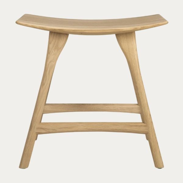 TABOURET OSSO 50 CM CHENE FINITION HUILÉ