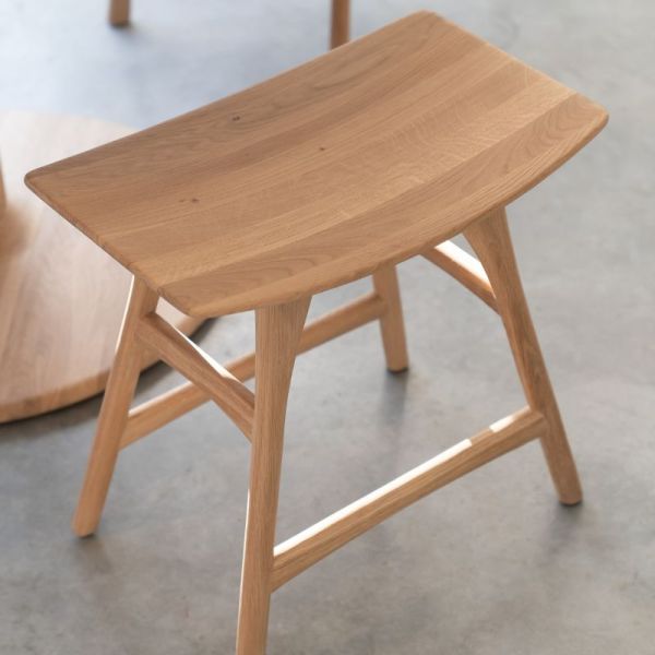 TABOURET OSSO 50 CM CHENE FINITION HUILÉ