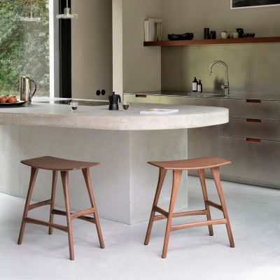 TABOURET HAUT OSSO 67 CM TECK BRUN 2