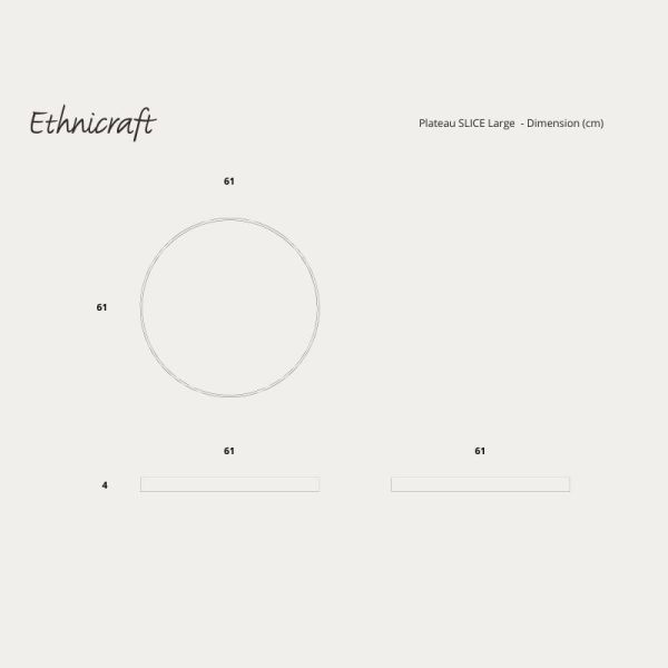 PLATEAU EN MIROIR SLICE L PAR DAWN SWEITZER