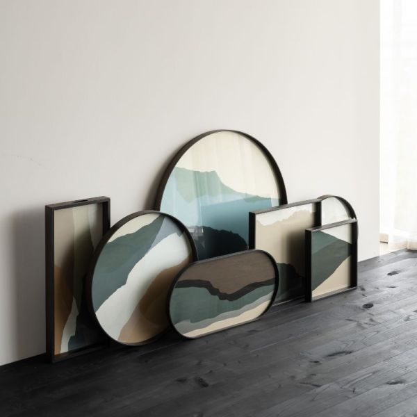 PLATEAU EN VERRE 71 CM WABI SABI PAR DAWN SWEITZER