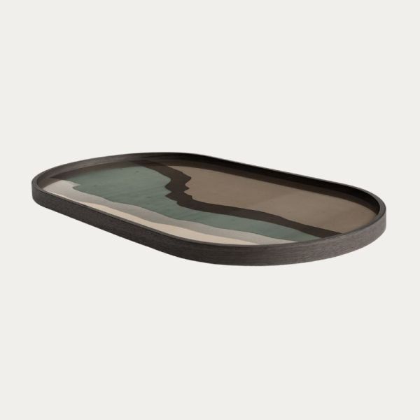 PLATEAU EN VERRE 71 CM WABI SABI PAR DAWN SWEITZER