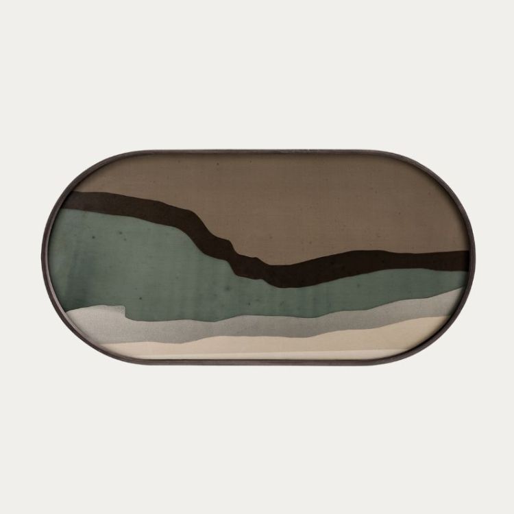 PLATEAU EN VERRE 71 CM WABI SABI PAR DAWN SWEITZER