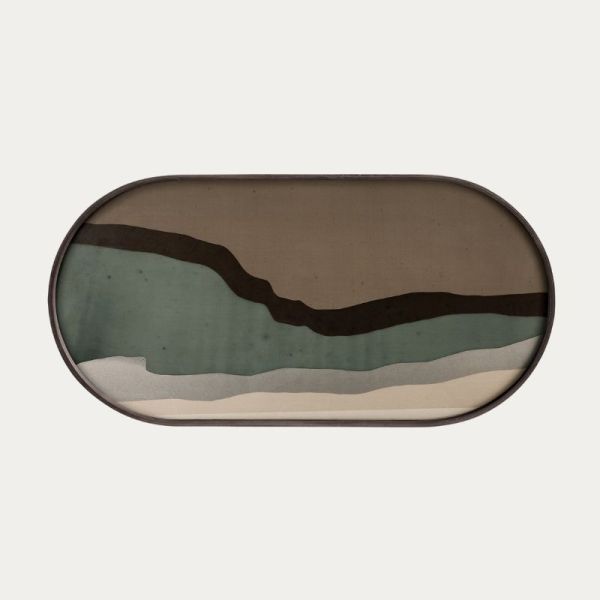 PLATEAU EN VERRE 71 CM WABI SABI PAR DAWN SWEITZER