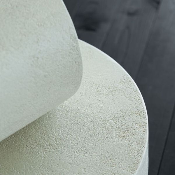 TABLE BASSE 60 CM ELEMENTS MICROCIMENT BEIGE