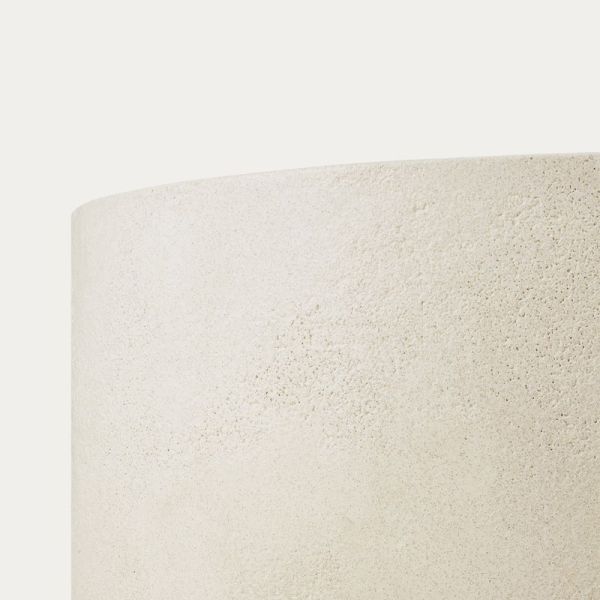 TABLE BASSE 80 CM ELEMENTS MICROCIMENT BEIGE