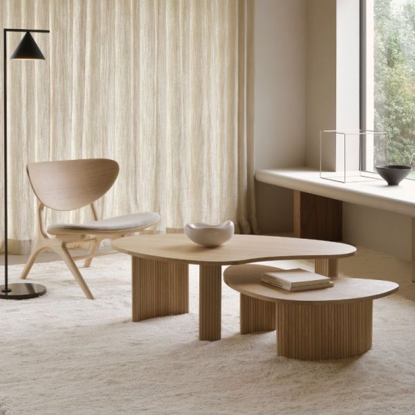 TABLE BASSE 90 CM X 61 CM BOOMERANG CHENE 