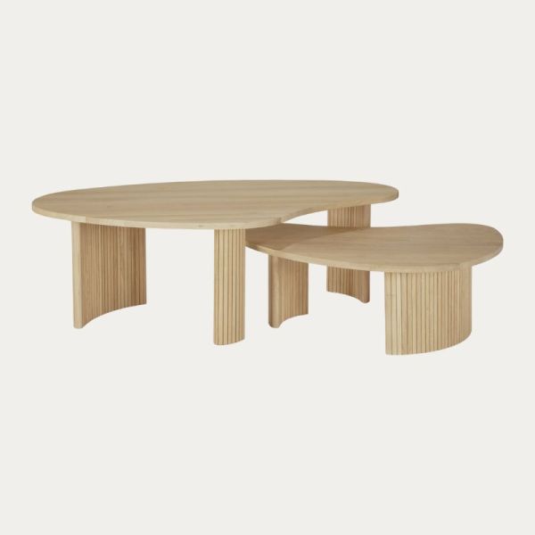 TABLE BASSE 126 CM X 74 CM BOOMERANG PAR ALAIN VAN HAVRE