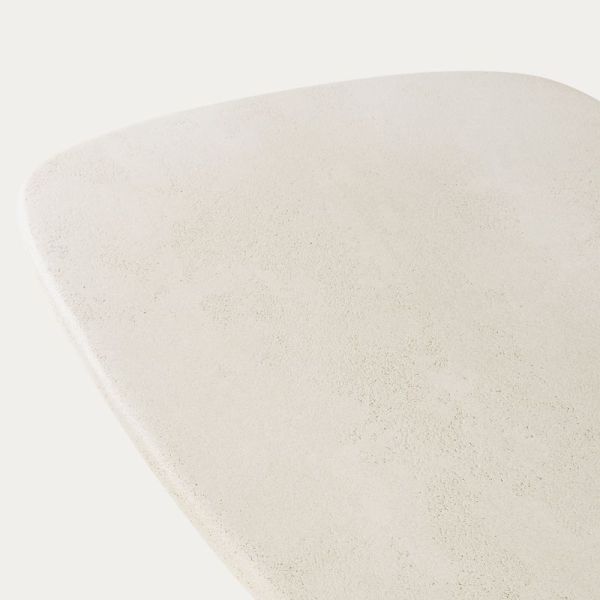 TABLE BASSE 134 CM X 96 CM ELEMENTS MICROCIMENT BEIGE
