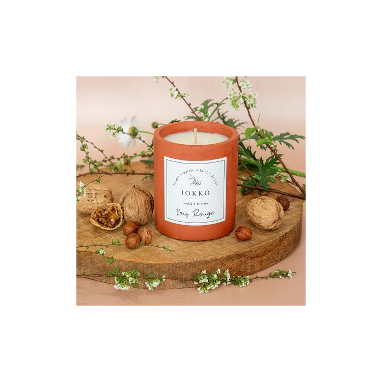 BOUGIE PARFUMEE NATURELLE BOIS ROUGE