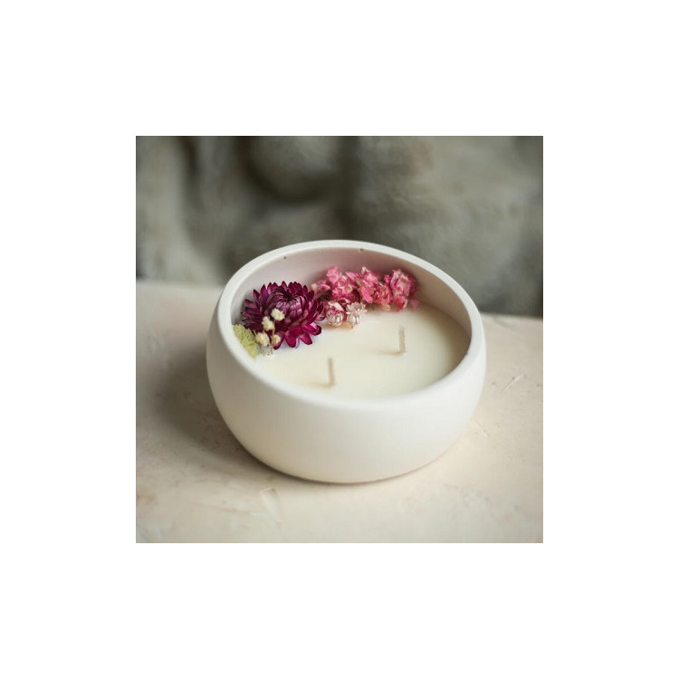 JADE COTTON FLORAL SCENTED CANDLE