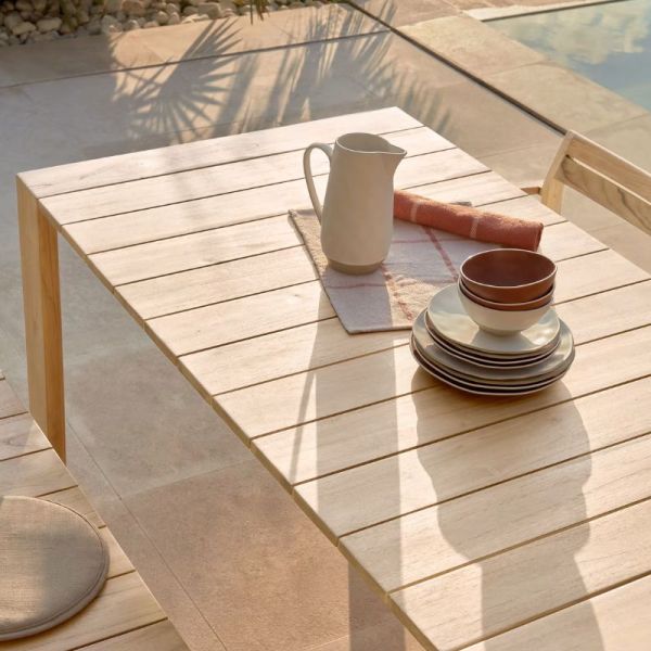 VICTORY GARDEN TABLE IN SOLID TEAK WOOD 160 X 90 CM