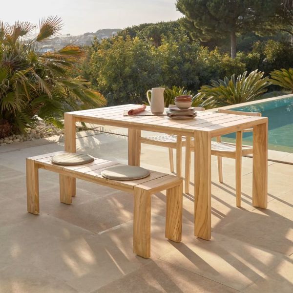 VICTORY GARDEN TABLE IN SOLID TEAK WOOD 160 X 90 CM