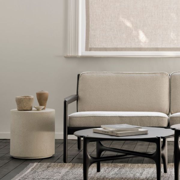 TABLE BASSE 41 CMELEMENTS MICROCIMENT BEIGE