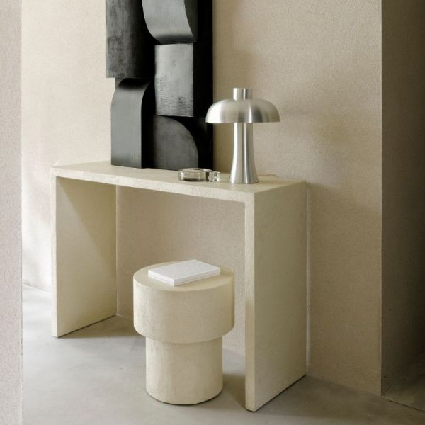 TABLE BASSE 41 CMELEMENTS MICROCIMENT BEIGE