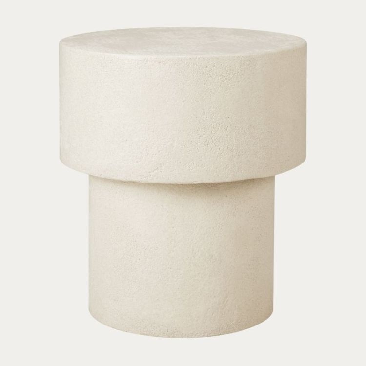 TABLE BASSE 41 CMELEMENTS MICROCIMENT BEIGE