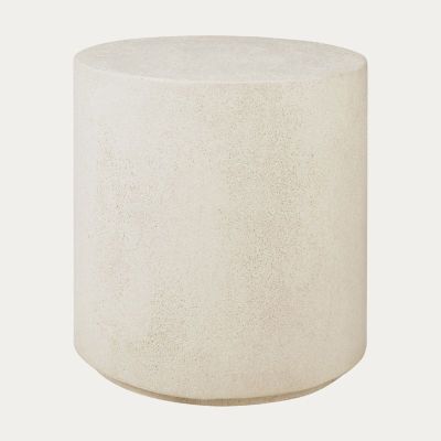 TABLE BASSE 40 CM H42 CM ELEMENTS MICROCIMENT BEIGE