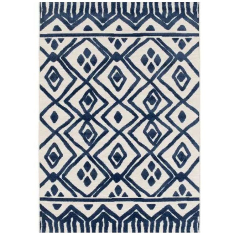 TAPIS ZANZIBAR 200X290CM BLEU