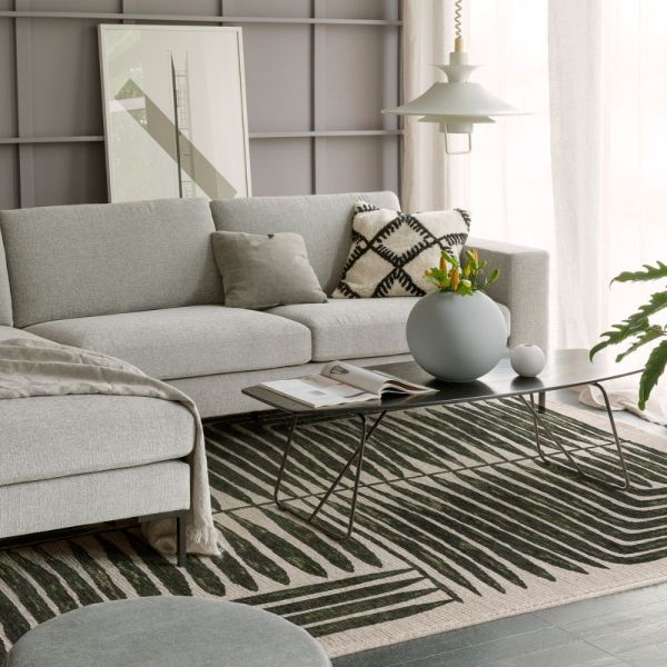 TAPIS BOTANIA 200X290CM BLEU