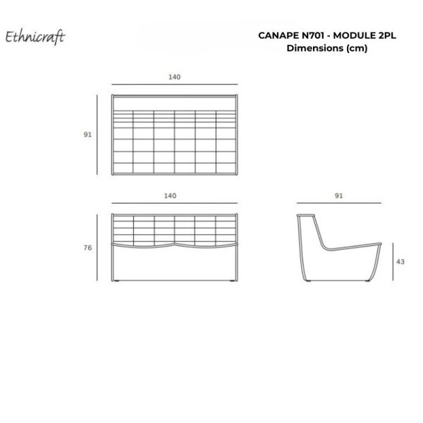 CANAPE MODULAIRE2 PL N701 PAR JACQUES DENEEF
